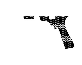 Lasergravur Stipple Template Bundle für Glock 19 und 17 Rahmen- 2 custom Pattern Combo Pack- Links rechts