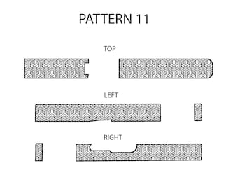 Lasergravur Vorlage für Glock 19 Slide Pattern 11 Top Links Rechts