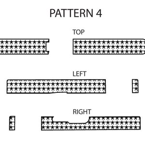 Laser Engraving Template for Glock 19 Slide Pattern 4 Top Left Right