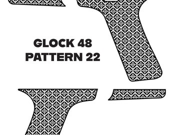 Lasergravur-Stippling-Schablone für Glock 48 Rahmenmuster 22 Links Rechts