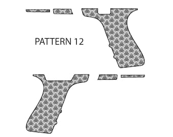 Lasergravur Stippling Vorlage für Glock 19 Rahmen Muster 12 links rechts