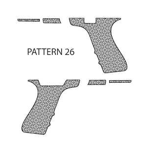 Modèle de stippling de gravure laser pour Glock 19 Frame Pattern 26 gauche droite