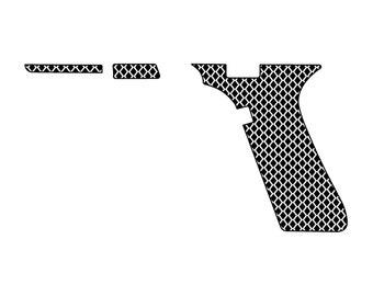 Lasergravur Stipple Template Bundle für Glock 19 und 17 Gen 5 Rahmen- Diamond Pattern Combo Pack- Links Rechts