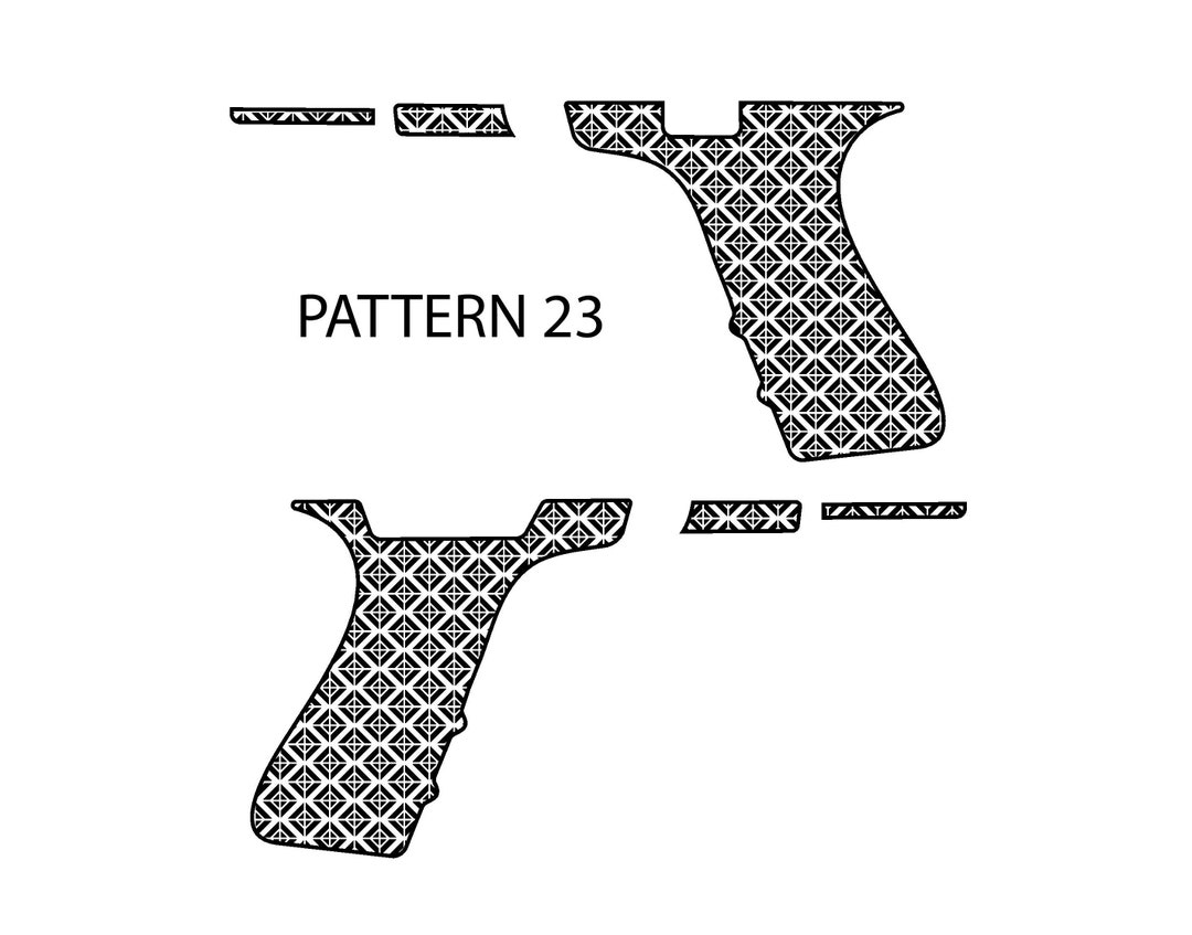 Laser Engraving Stippling Template for Glock 19 Frame Pattern 23 Left ...