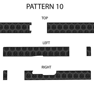 Laser Engraving Template for Glock 19 Slide Pattern 10 Top Left Right