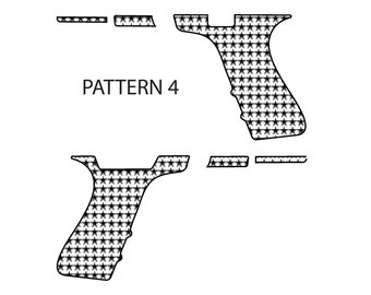 Lasergravur Stippling Vorlage für Glock 19 Rahmen Muster 4 links rechts