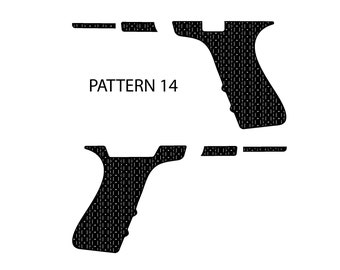 Lasergravur Stippling Template für Glock 19 Rahmenmuster 14 links rechts