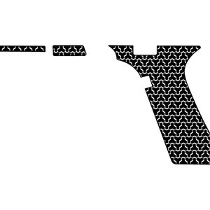 Paquete de plantillas de punteado de grabado láser para marcos Glock 19 y 17 Gen 5 - Paquete combinado de patrón de triángulo personalizado- Izquierda derecha