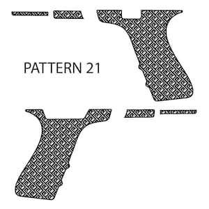 Laser Engraving Stippling Template for Glock 19 Frame Pattern 21 Left Right