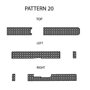 Laser Engraving Template for Glock 19 Slide Pattern 20 Top Left Right