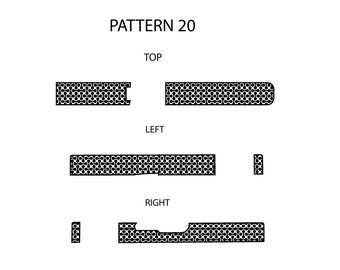 Lasergravur Vorlage für Glock 19 Slide Pattern 20 Top Links Rechts