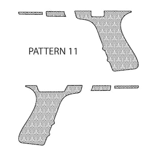 Laser Engraving Stippling Template for Glock 19 Frame Pattern 11 Left Right