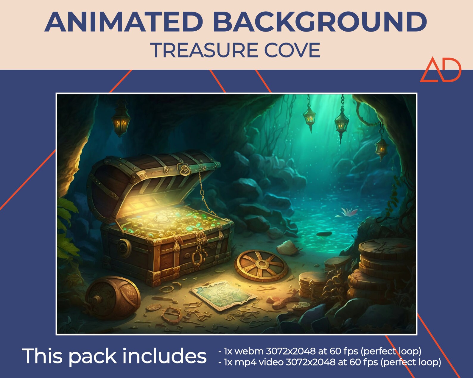 Animated Background - Treasure Cove - Ready for Twitch / Wallpaper ...