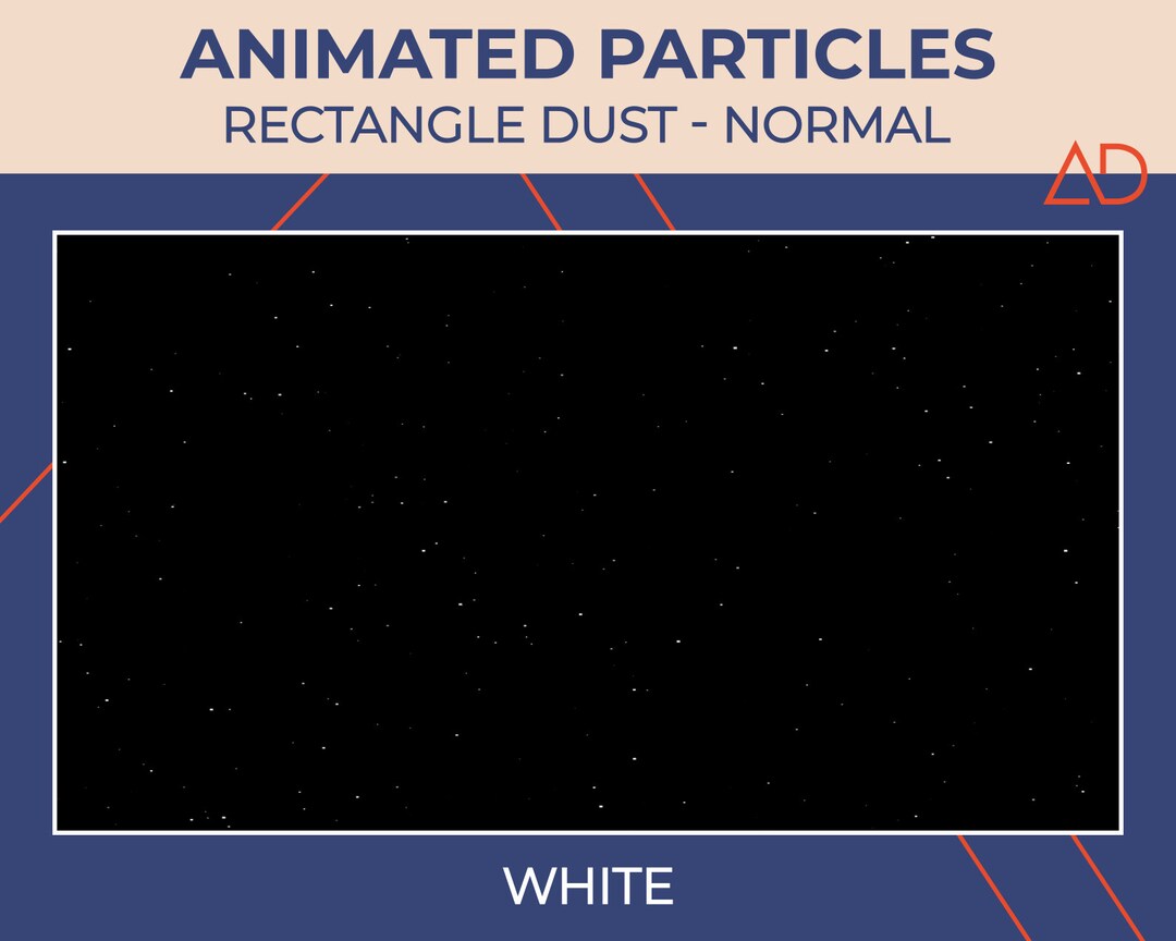 Animated Particles Rectangle Dust Normal White / Twitch Stream Addon / Transparent Overlay Etsy