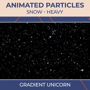 Animated Particles Snow Heavy Gradient Unicorn / Twitch Stream Add-On / Transparent Overlay
