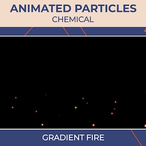 Animated Particles Chemical Gradient Fire / Twitch Stream Add-On / Transparent Overlay
