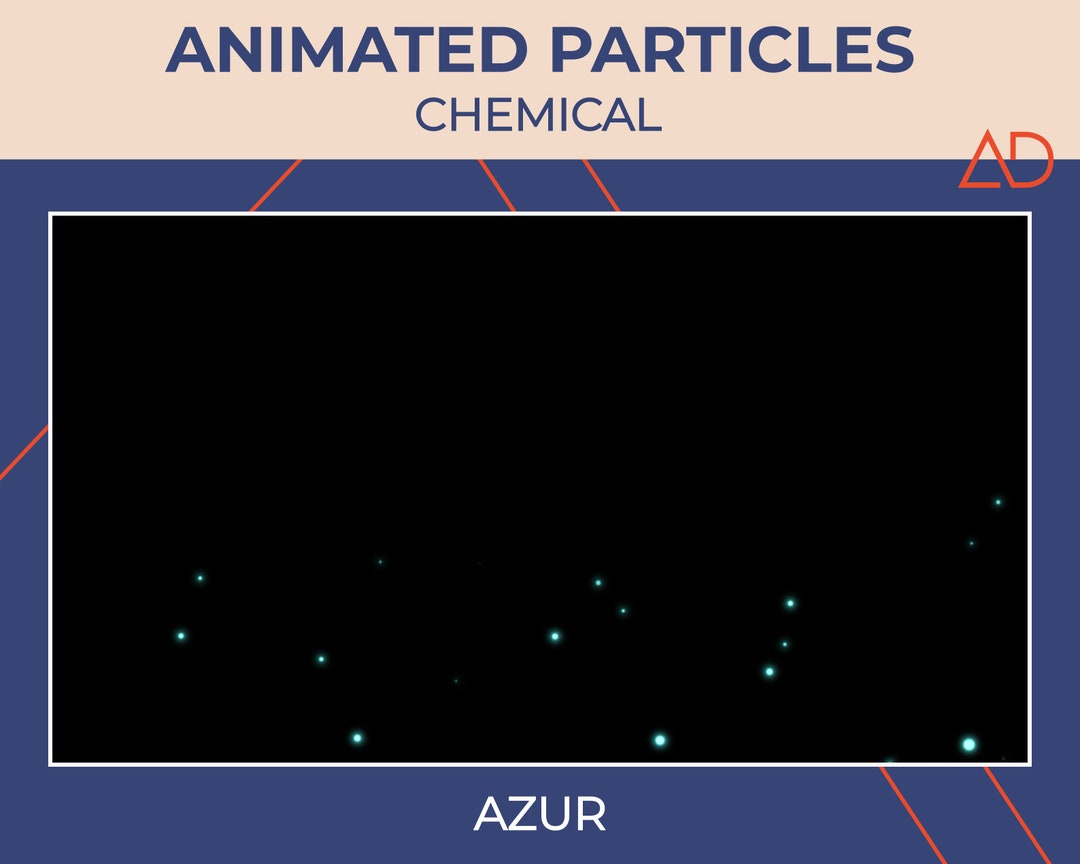 Animated Particles Chemical Azur / Twitch Stream Add-on / Transparent ...