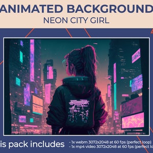 Anime Girl City Night Neon Cyberpunk 4k 