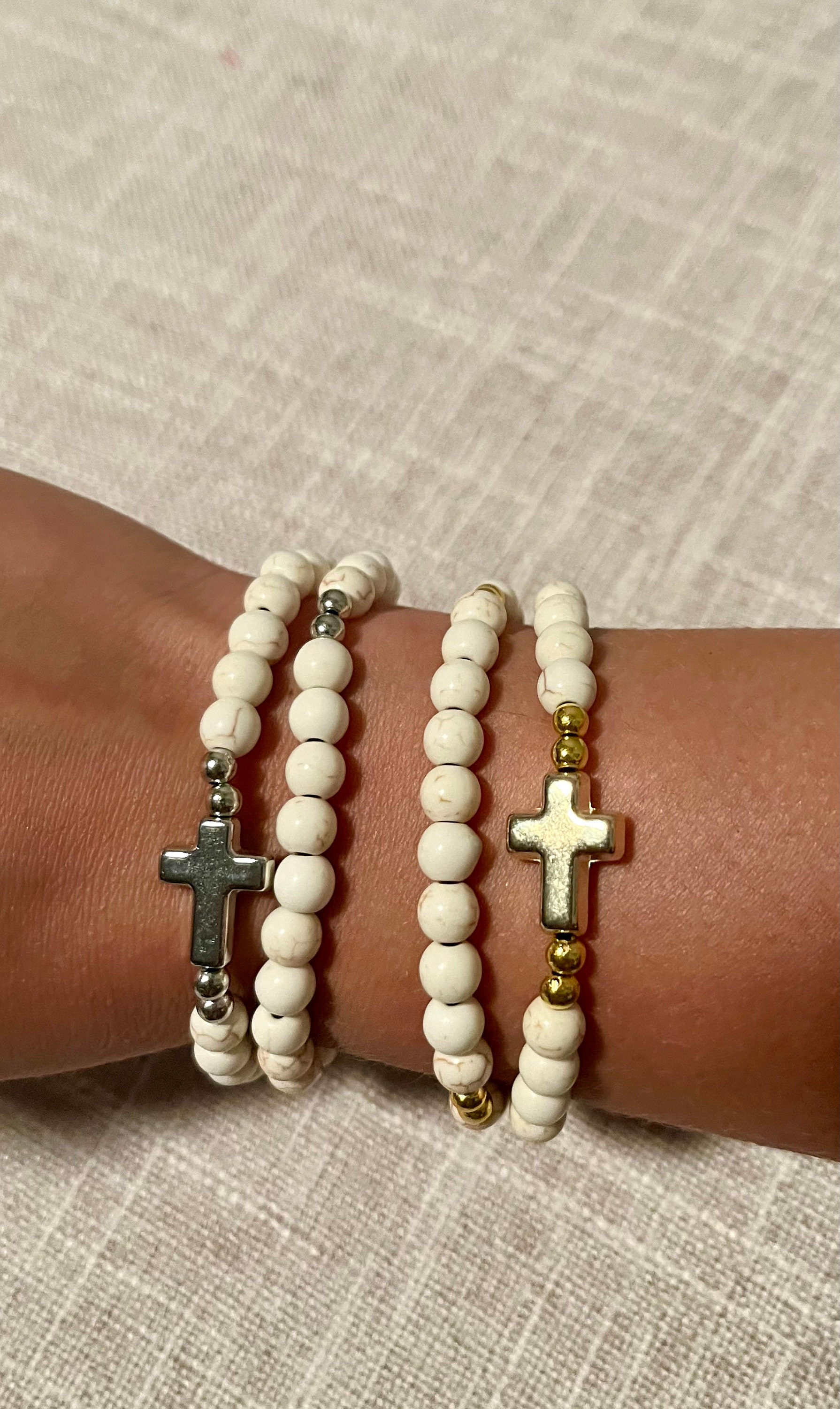 Handmade Stretch Beaded Rosary Bracelet, Colombian Elastic Rosary Bracelet, Catholic Gifts