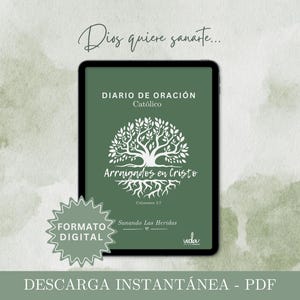 Diario de Oración Católico, Sanando las Heridas con Jesús, Diario de Gratitud, Libro de Oraciones Católicas en Español (Digital)