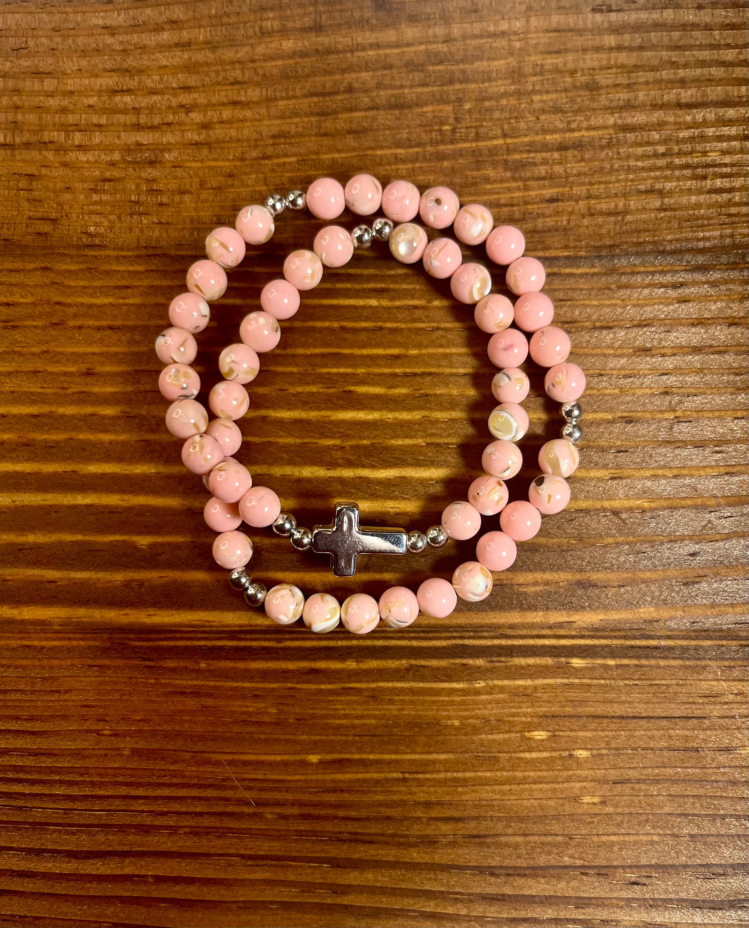 Handmade Stretch Beaded Rosary Bracelet, Colombian Elastic Rosary Bracelet, Catholic Gifts