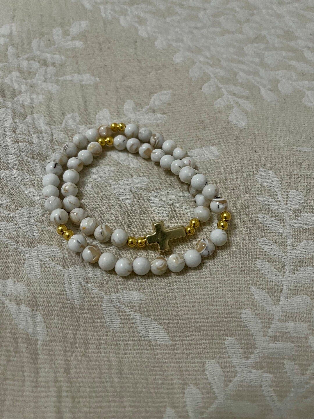 Handmade Stretch Beaded Rosary Bracelet, Colombian Elastic Rosary Bracelet, Catholic Gifts