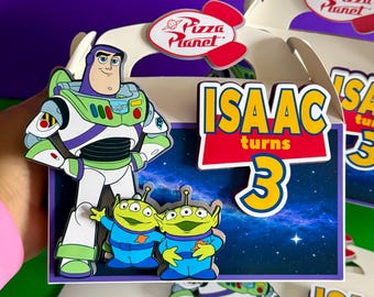 Buzz Lightyear Favor Boxes Toy Story Birthday Decor Space Ranger Gable Boxes Two Infinity And Beyond
