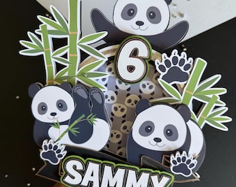 Panda Cake Topper Panda Birthday Party Decorations