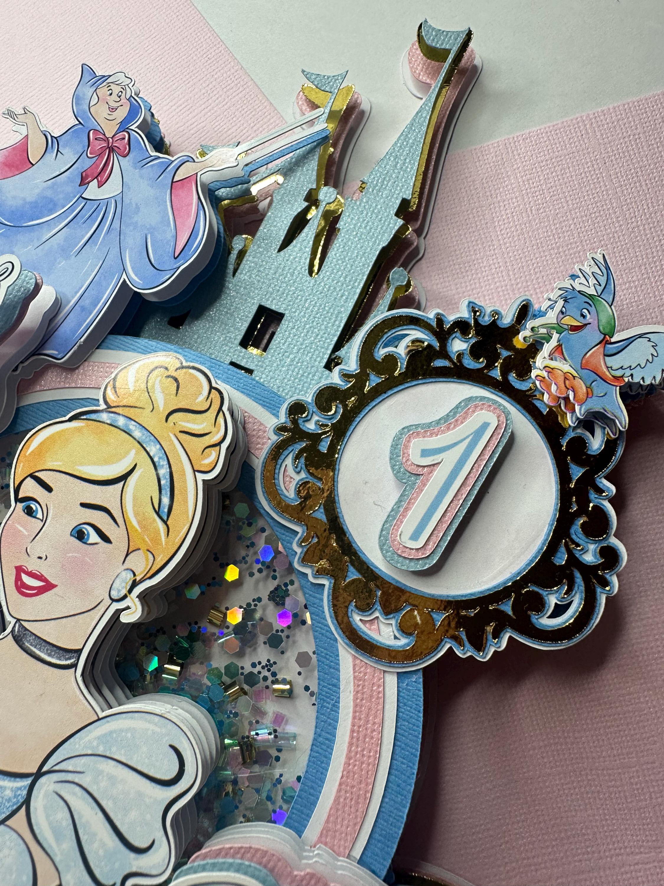 Cinderella Cake Topper Princess Birthday Fairy Godmother Party Decor - Etsy