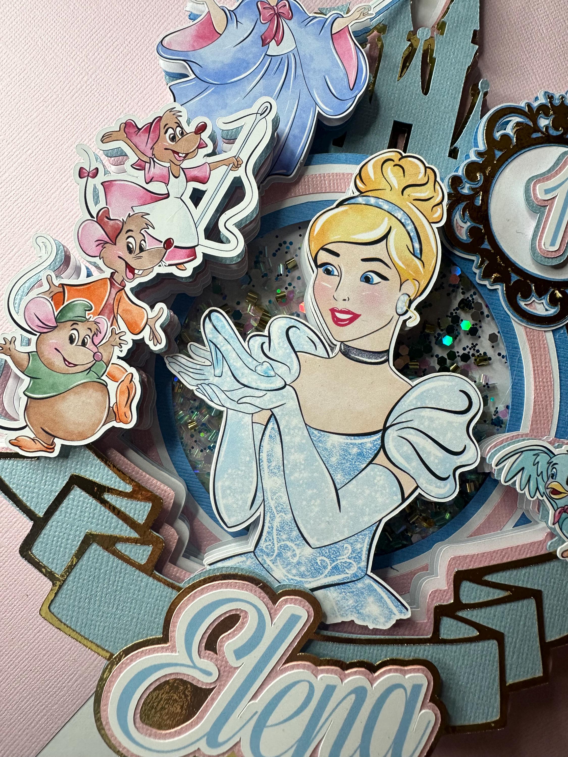 Cinderella Cake Topper Princess Birthday Fairy Godmother Party Decor - Etsy