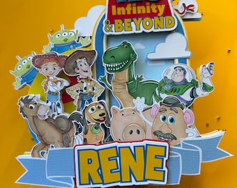 Toy Story Cake Topper Two Infinity and Beyond Party Decoration Woody Buzz Lightyear