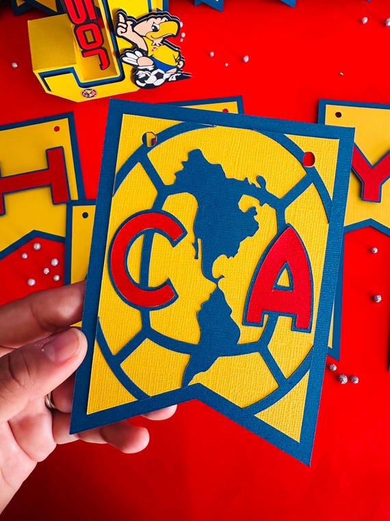 Club America Birthday Banner Soccer Birthday Party Decorations Futbol Aguilas Odiame Mas
