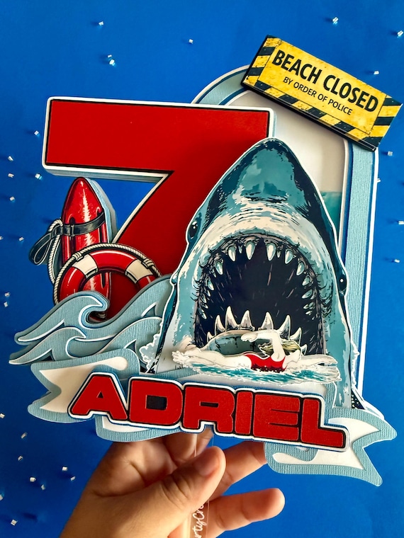 Shark Cake Topper Ocean Birthday Party Decor