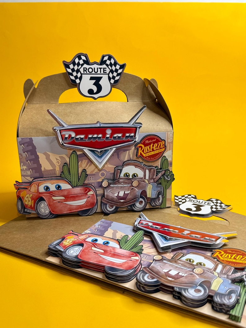 Cars Radiator Springs Favor Boxes Treat Bags Party Decorations ...