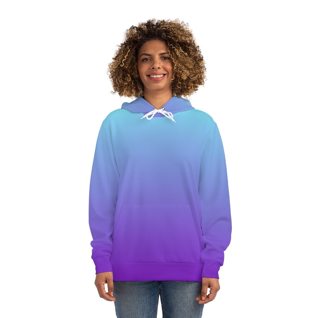 Blue Purple Fade Hoodie - Etsy Blue Purple Fade Hoodie - Etsy