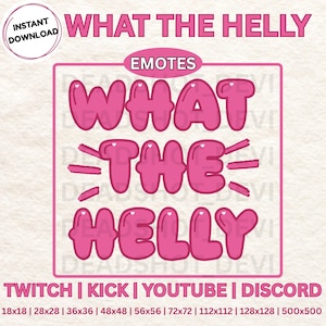 WHAT THE HELL | Twitch Emote | Sub Badge | Channel Point | kick | Discord | Youtube | Gamer | Sub | Bit | Badge | Streamer