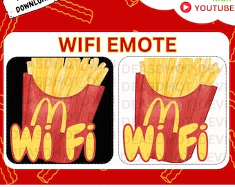 Bad Connection Emote: McDonald's Fries WiFi - Twitch, Discord, YouTube, Kick (Digital Download)