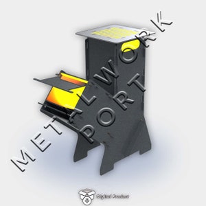 Rocket Stove Dxf, pozzo del fuoco all'aperto, focolare portatile, taglio laser, progetto laser Dxf, file Dxf per plasma, taglio laser, file vettoriali