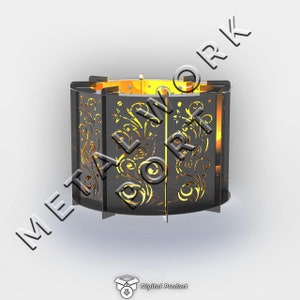 Octagon Fire Pit Dxf, BBQ Dxf, Outdoor Fire Box, Collapsible Fire Pit, Taglio laser, Progetto laser Dxf, File Dxf per plasma, Taglio laser, Vettore