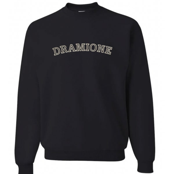 Dramione Embroidered Crew Neck Dramione Vintage/Varsity Sweatshirt
