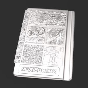Dry Brush Texture Palette with Brush Rest - 3D Resin Printed - Standard size