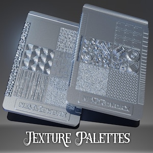 Dry Brush Texture Palette with Brush Rest - 3D Resin Printed - XL Size