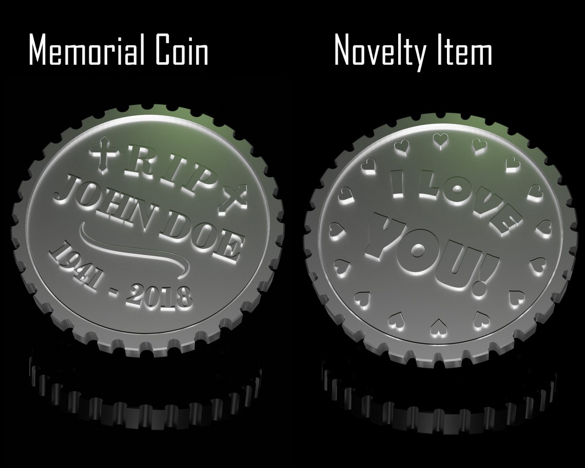 Custom 3D Printed Coins and Tokens - Etsy