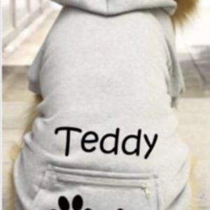 Sweat à capuche personnalisé pour chien, sweat à capuche personnalisé pour chien, sweat-shirt personnalisé pour chien, sweat à capuche en coton pour animal de compagnie, pull d'extérieur pour animal de compagnie, sweat à capuche moyen grand