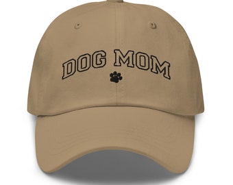 Embroidered Dog Mom Hat: Cotton Twill Pet Cap