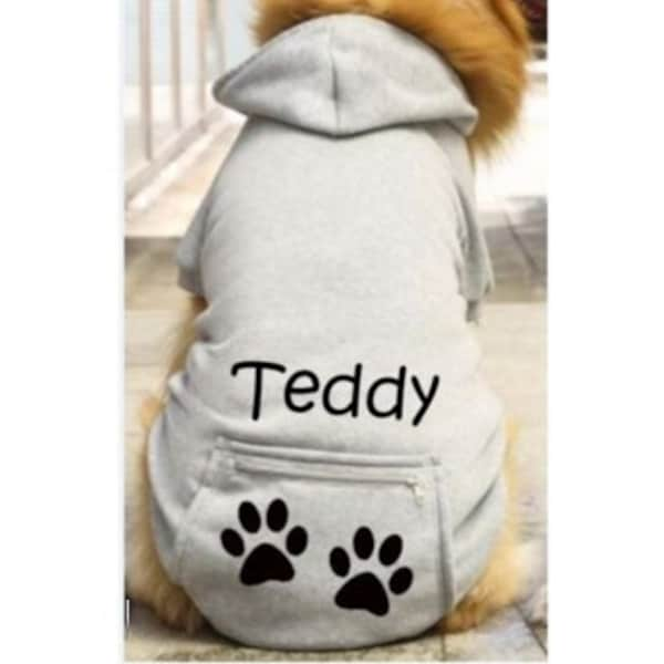 Personalized Dog Hoodie, Custom Dog Hoodie,Personalized Dog Sweatshirt, Cotton Pet Hoodie, Outdoor Pet Sweater, Custom Medium Large Hoodie