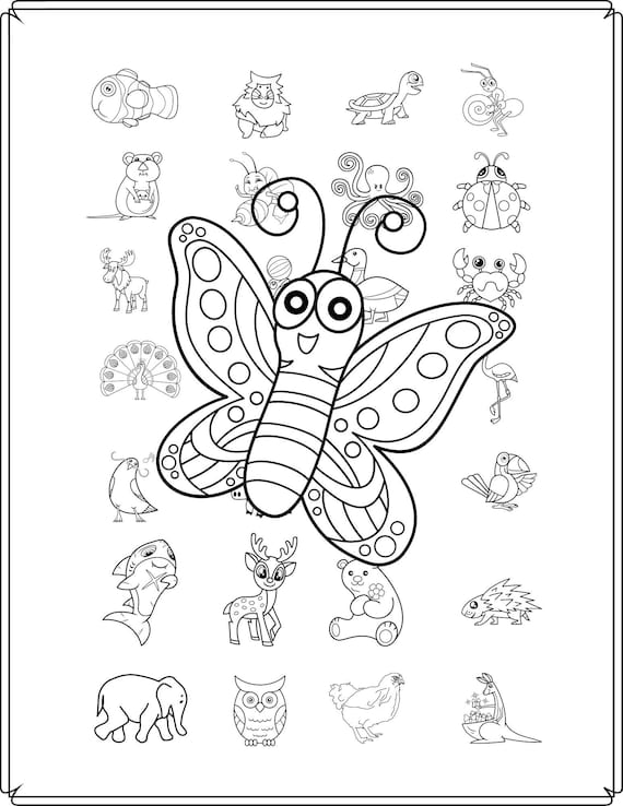 coloring book: it's your coloring-book Animals for kids 3-8 Blank paper and coloring  sheet (Paperback)