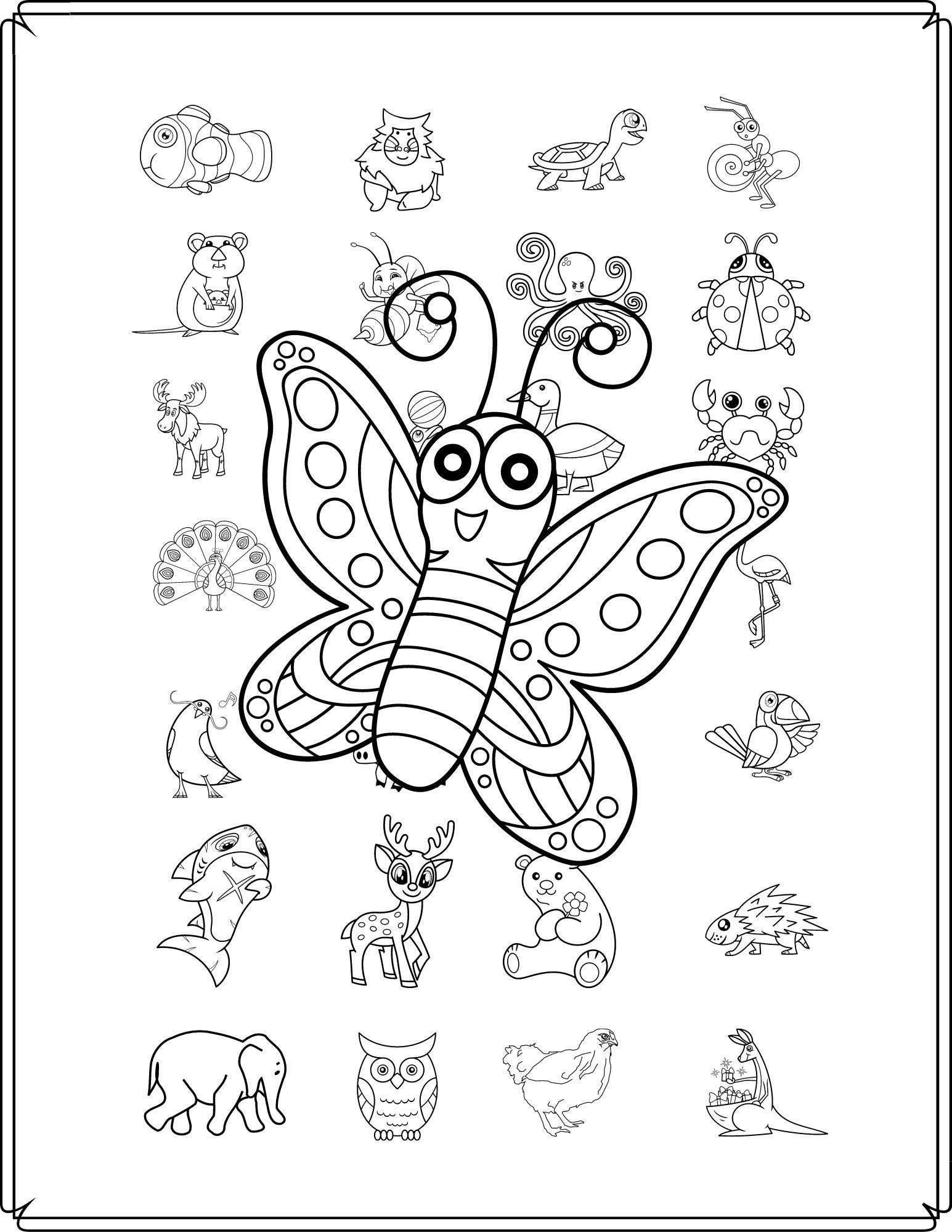 Animals coloring books for kids ages 2-4: Coloring Book, Relax Design for  Artists with fun and easy design for Children kids Preschool (Paperback)