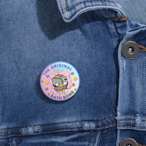 Bath Bomb Pin Buttons - Fun Party Favors, Unique Gifts, Collectible Badges, Self-Care Accessories, Colorful Enamel Pins