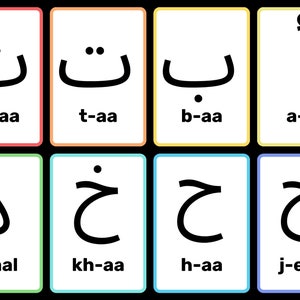 Arabic Phonetic Alphabet Flashcards